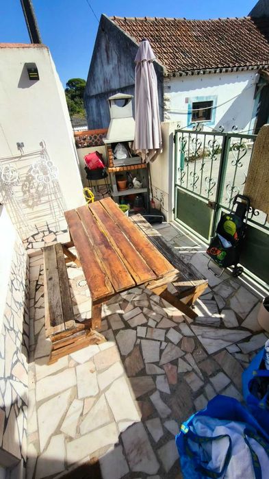 Banco que Vira Mesa de Jardim em Madeira, mesa de picnic
