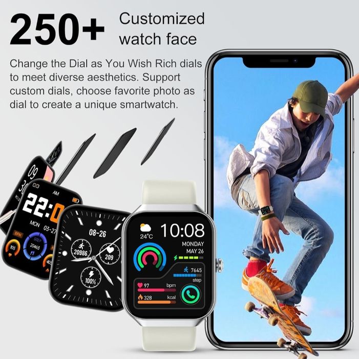 Motast P99 Smartwatch kremowy