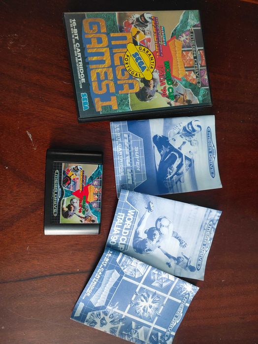 Mega Lot Sega Mega Drive II + 2 Comandos + 2 Jogos Completos (Testado)