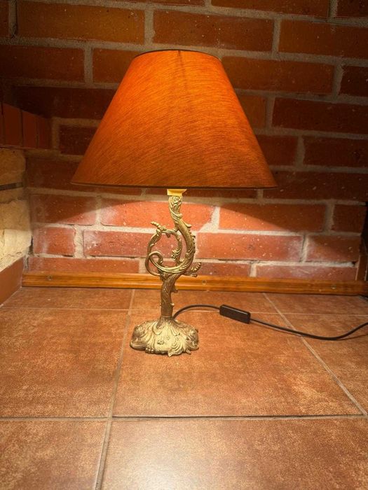 Lampa nocna z abażurem (świecznik)