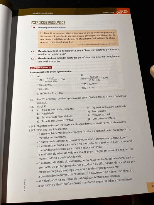 Preparar os Testes – Geografia  8.° ano