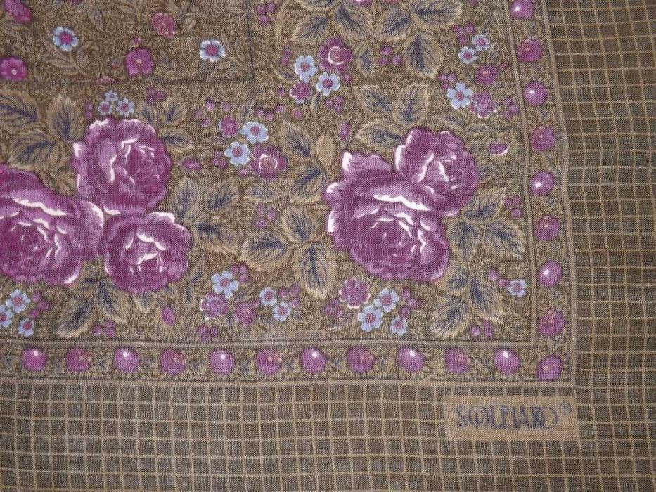 Платок Souleiado, Франция, винтаж, шерсть,125х125