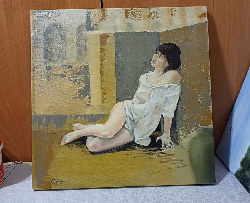 Картина "Наложница", 40х40см  б/у