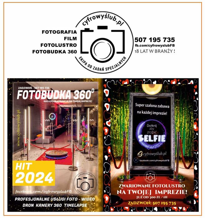 FOTOLUSTRO HIT Fotobudka 65" 4k impreza ślub wesele | cyfrowyślub.pl