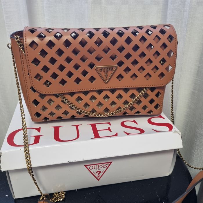 Guess Aqua brązowa 2w1 ażurowa pleciona