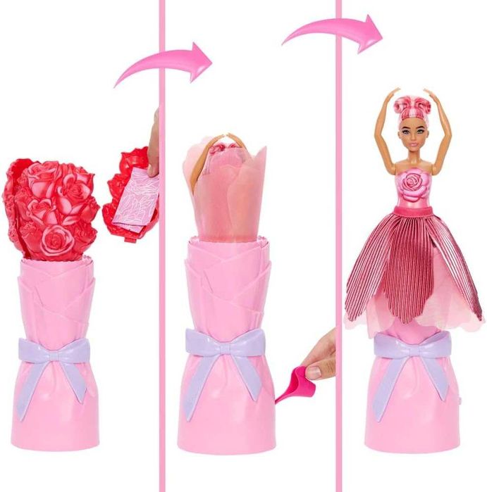 Барби Красная роза Barbie Petal Pop Rose Dress JMF59 Барбі Червона троянда