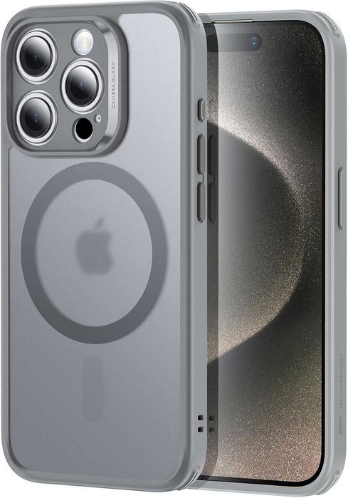 ESR Etui iPhone 15 Pro MagSafe Matowe Przezroczyste Szare Ochronne