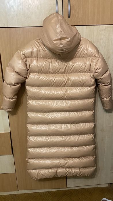 Пуховик Nike оригинал женский длинный бежевый S/M парка зимняя DH4081