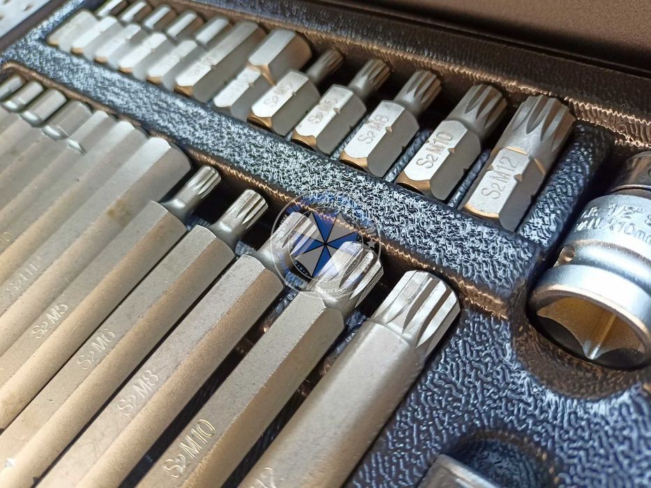 Bity klucze torx, spline, imbus, zestaw 40-el. ze stali S2 JOBIextra