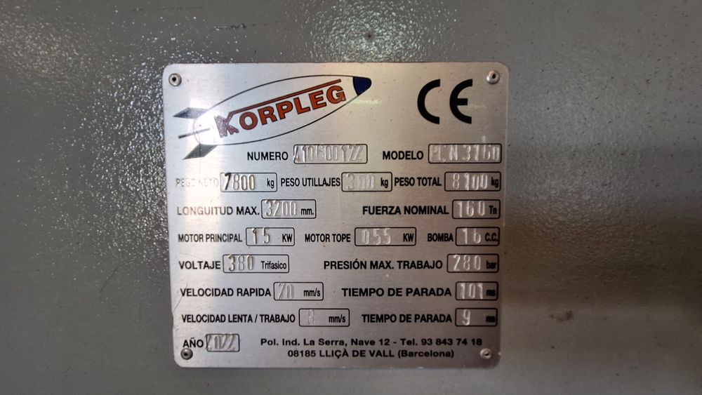 Quinadeira CNC PCN3160