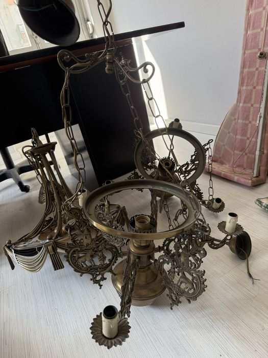 Candeeiro de teto tipo lustre Rustico