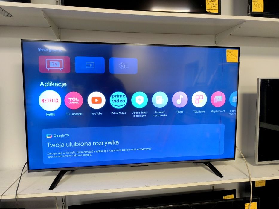 TCL 55 cali 4K UHD hdr Smart GoogleTV WiFi DVB-T2 55C655 wada linia telewizor