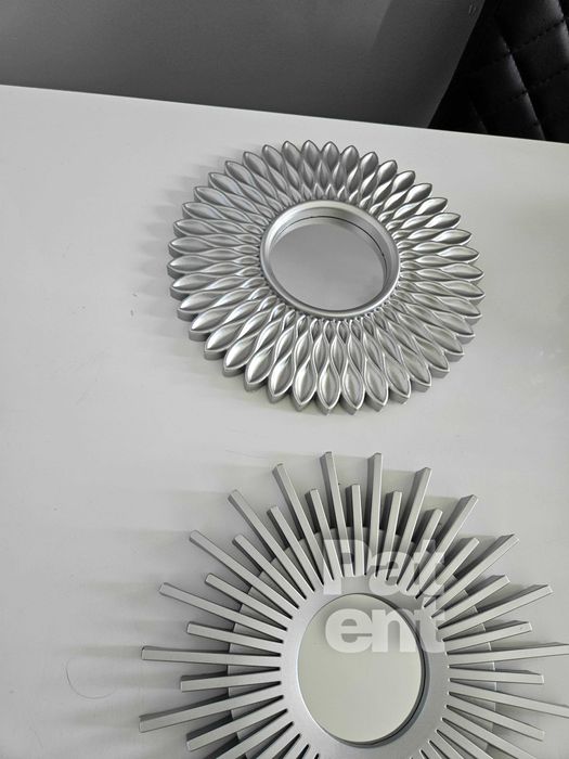 Lustra zestaw 3 luster w srebrnych ramkach do domu na ścianę dekoracja