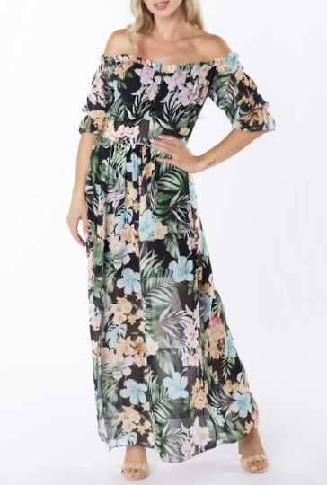 Długa Sukienka w kwiaty S/M