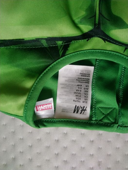 Халк Marvel Hulk 4-6 років карнавальний