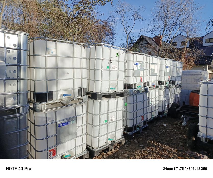 BeczkaZbiornik pojemnik Mauzer 1000 i 600L na wode pitna mozliwosc fv