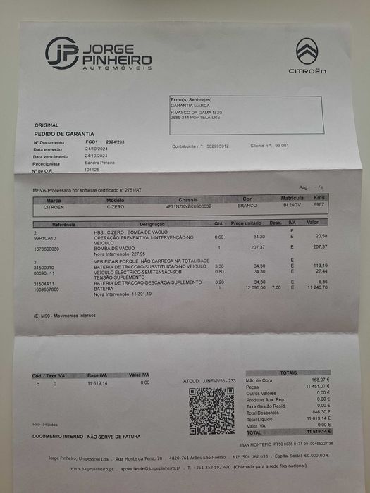 Citroen czero eletrico 2018 16 mil km