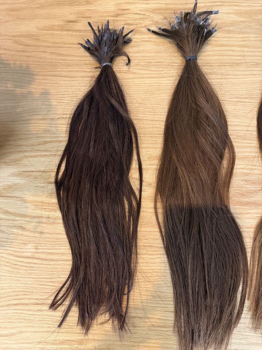 Extensões de queratina castanhas – 45 cm