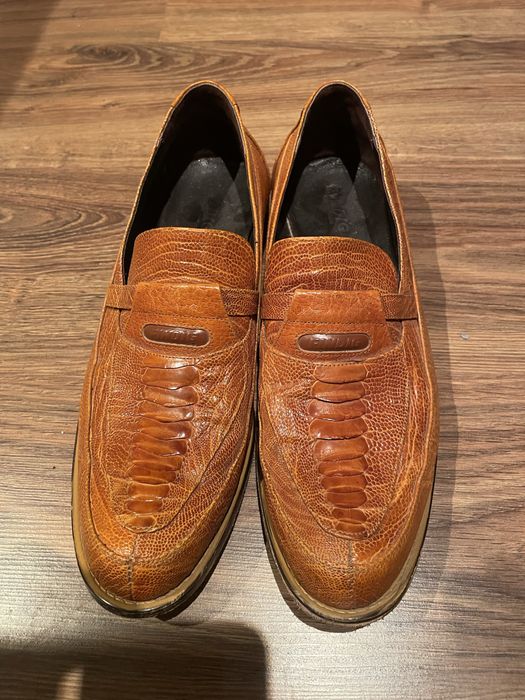 Byty meskie ze skóry strusia roz. 43