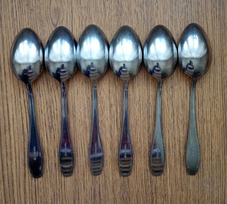 Ложки столовые, нержавейка из СССР. 6шт., клеймо. -250грн.