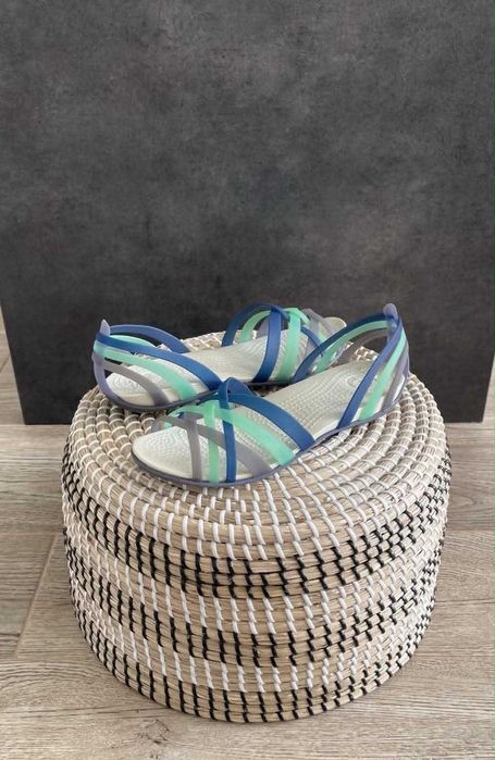Crocs sandały huarache flat Nautical Navy/Aqua W8 38/39