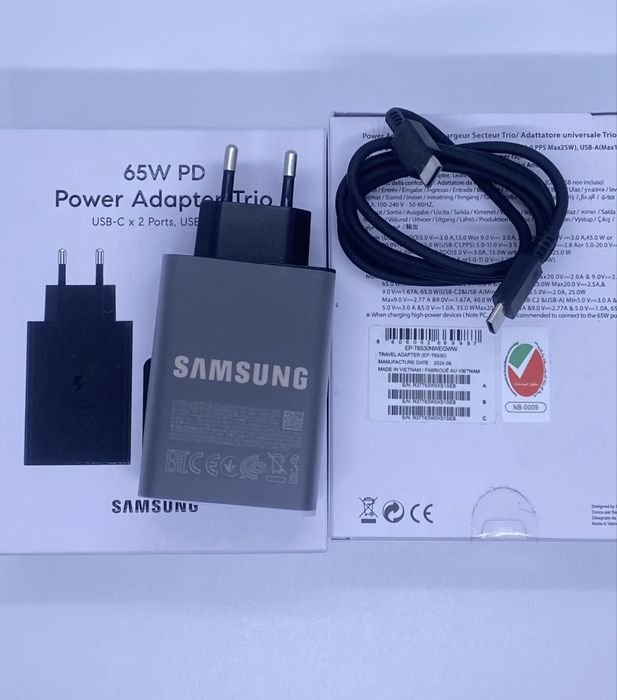 Комплект зарядки Samsung 65W Блок + Кабель Туре-С to Type-С 5А