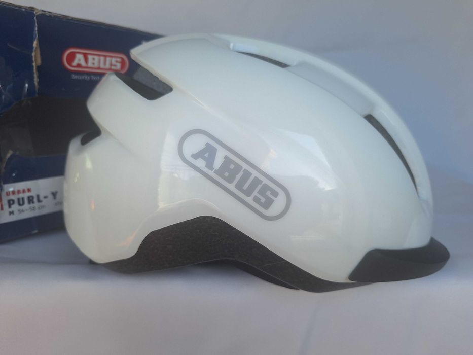 Kask rowerowy Abus Urban Purl-y Shiny White M 54-58cm