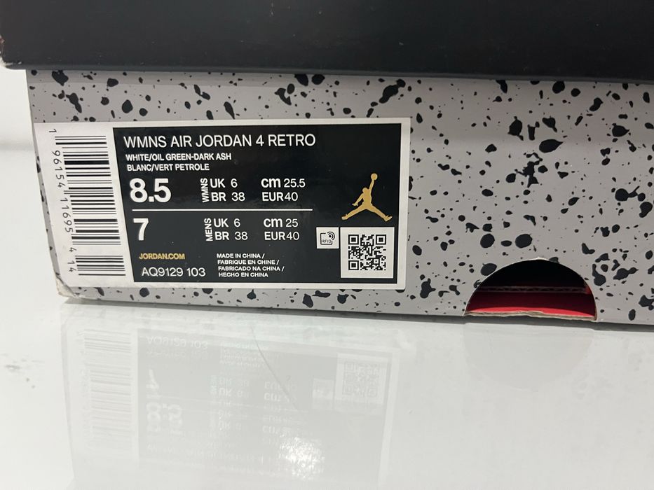 jordan 4 olive green tamanho 40