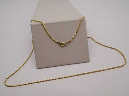Ażurowy łańcuszek srebro złocone 45 cm. 1,3 mm.