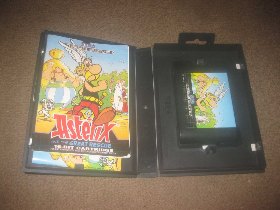 Jogo "Ásterix And The Great Rescue" para Sega Mega Drive/Com 2 Manuais