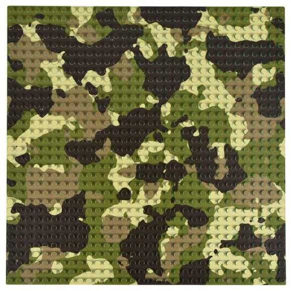 Пластина для LEGO, камуфляж 25х25 см