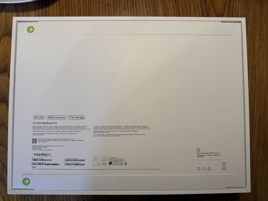 NOWY Apple MacBook Pro 14" M5 / 16GB / 1TB SSD | Fabrycznie zafoliowany!