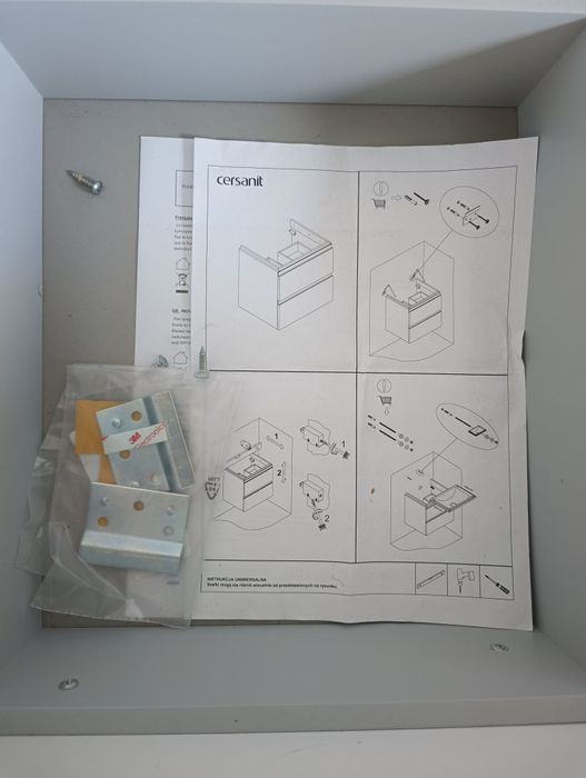 Cersanit Nowa szafka łazienkowa podblatowa Moduo 80cm bez frontów