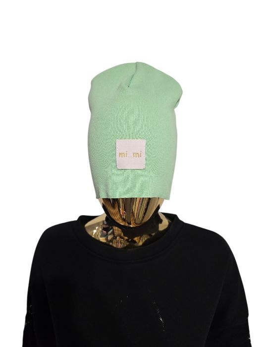 Czapka damska prążkowana miętowa Mimi rozmiar uniwersalny