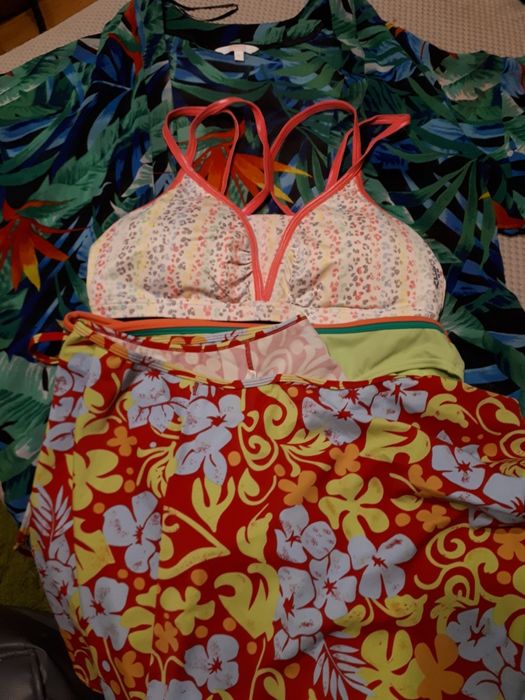 kimono, narzutka plażowa papaya + kostium GRATIS