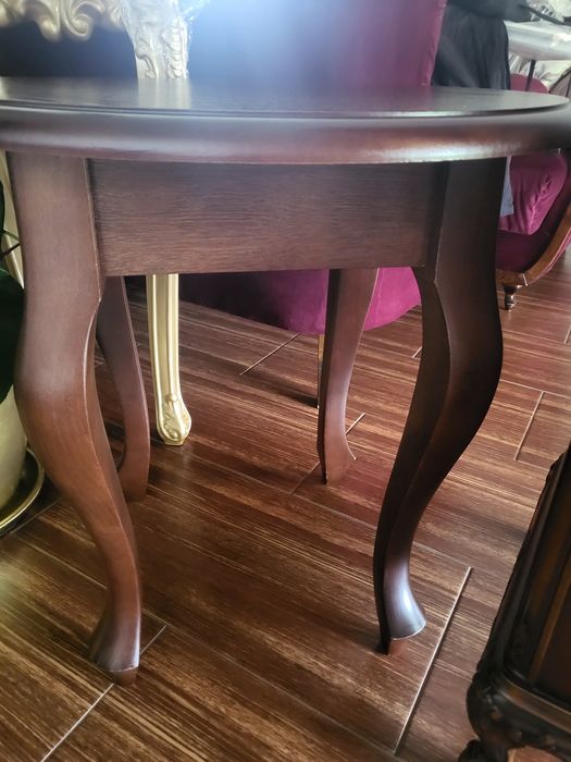 Zestaw  stol okragly z krzeslami