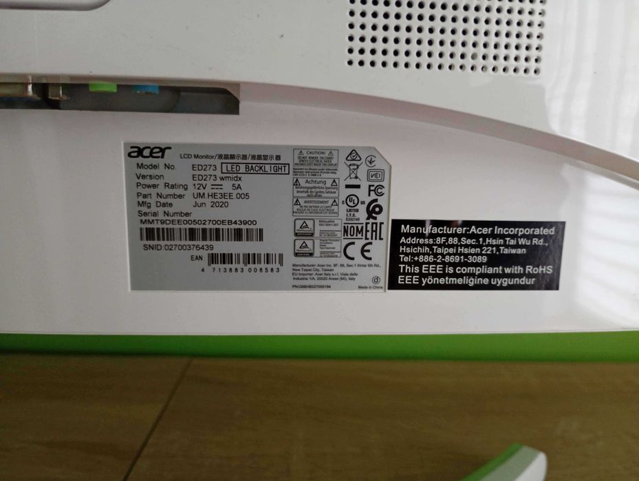 Monitor Acer 75Hz Zakrzywiony