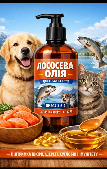 Жир лосося олія лосося для собак і котів  на розлив 300 за літр