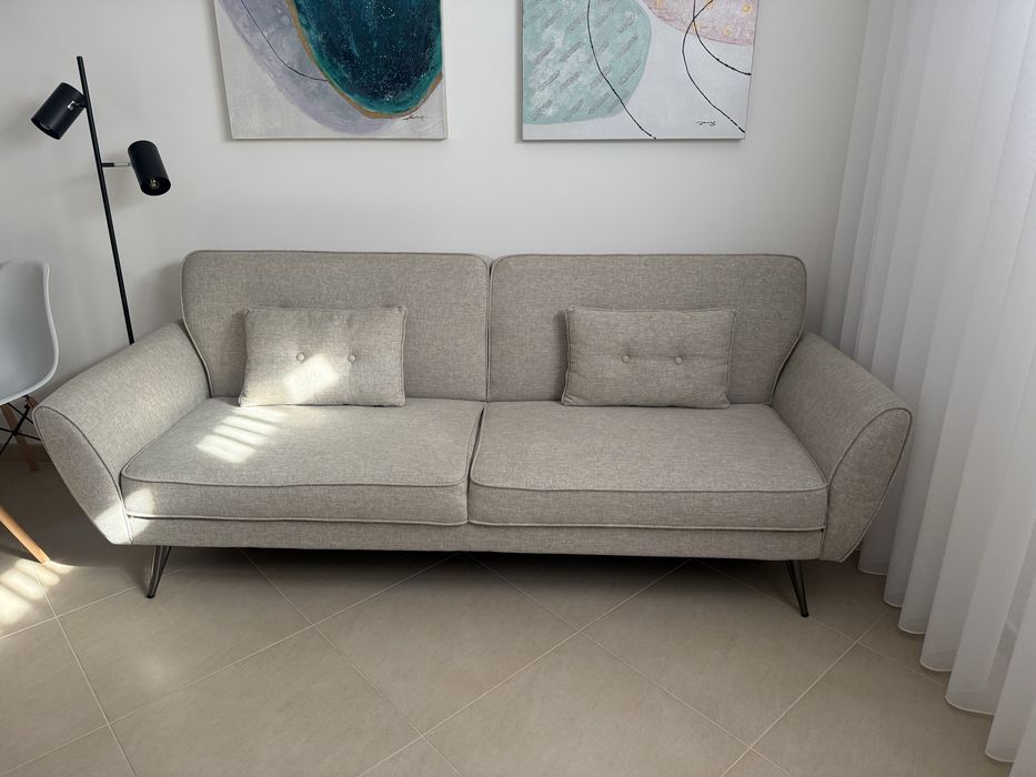 Sofa Cama Bege Novo