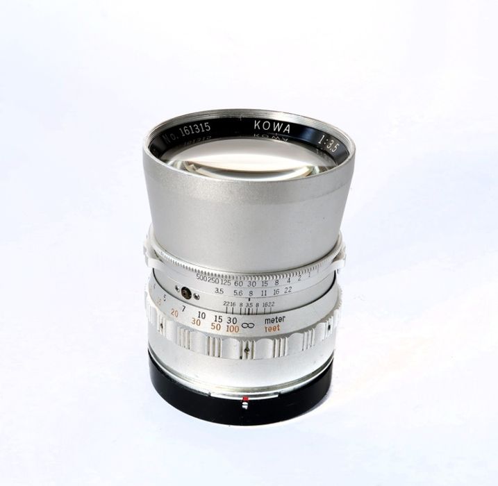 Kowa Six- obiektyw 3,5/150mm z centralną migawką od 1s do 1/500s