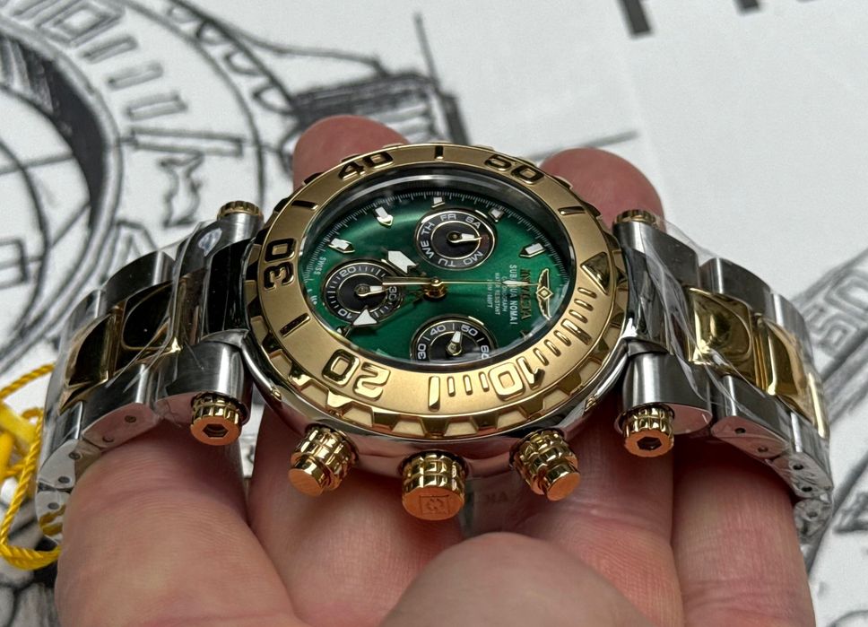 Годинник часы Invicta 25804 Subaqua Noma I 47 mm. Green EMERALD 200 MT