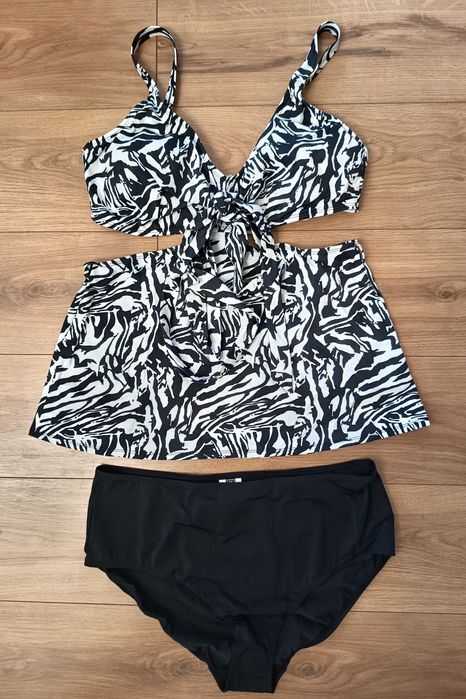 Strój kąpielowy dwuczęściowy zebra Rainbow Bonprix rozmiar 50
