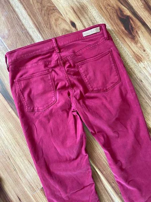 Massimo dutti spodnie skinny rurki bordo czerwone m s 38 36 basic
