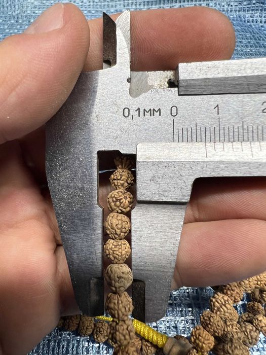 Чотки з рудракши,  108 намистин, 27 намистин, d~6 мм, d~7 мм, чоткі