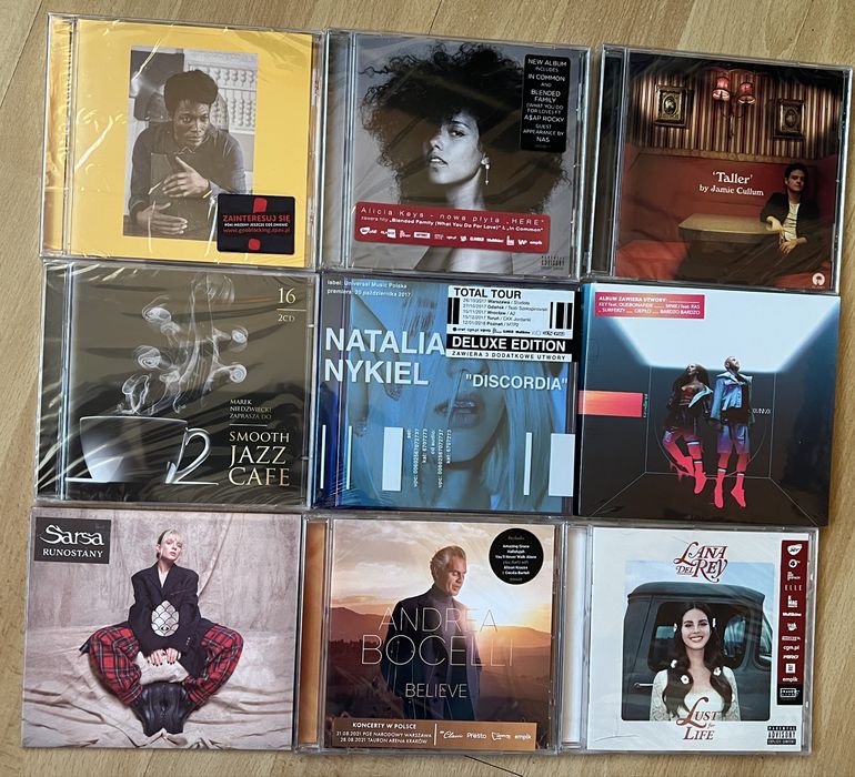 Zestaw płyt cd nowe w folii