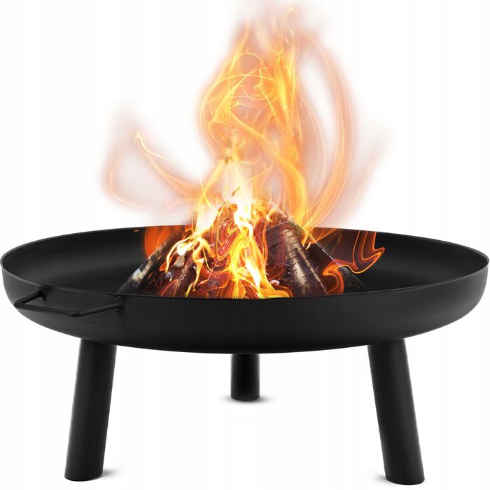 Palenisko ogrodowe 80 cm stalowe czarne XXL do ogniska