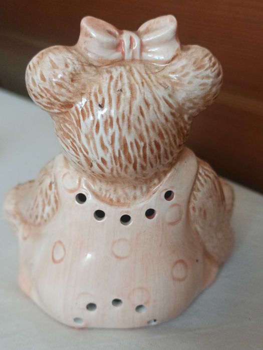 Ceramiczny miś na pachnące kwiaty zioła