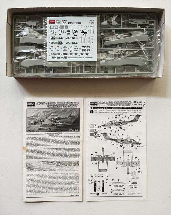 Academy_OV-10D Bronco “Desert Storm”. ESc.1:72. Completo e como novo.