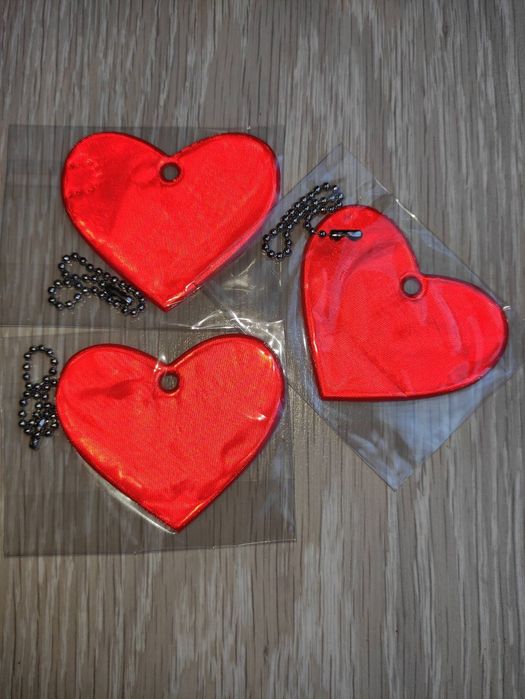 Рефлектор сердечко, світловідбивач, флікер, брелок