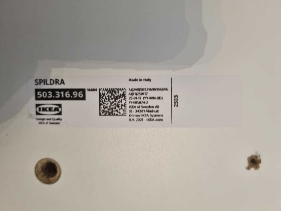 Topo para módulo de arrumação, branco, 80x40 cm SPILDRA